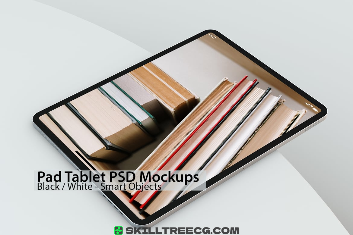 iPad Pro White & Black Tablet PSD Mock-ups（765753）-技能树